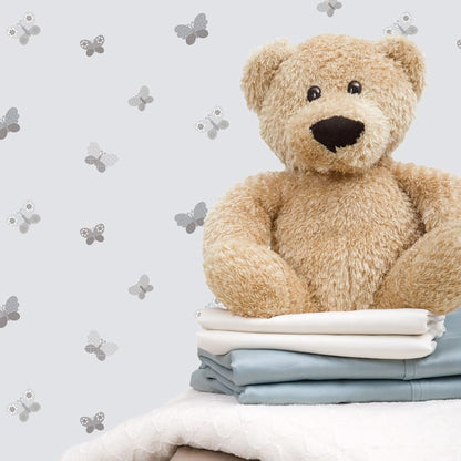 Galerie Wallcoverings Just 4 Kids 2 Butterflies Galerie Wallcoverings  Silver Grey   - G56504