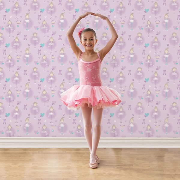 Galerie Wallcoverings Just 4 Kids 2 Ballerina Galerie Wallcoverings  Purple, Lilac   - G56507