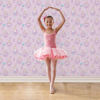 Galerie Wallcoverings Just 4 Kids 2 Ballerina Galerie Wallcoverings  Purple, Lilac   - G56507