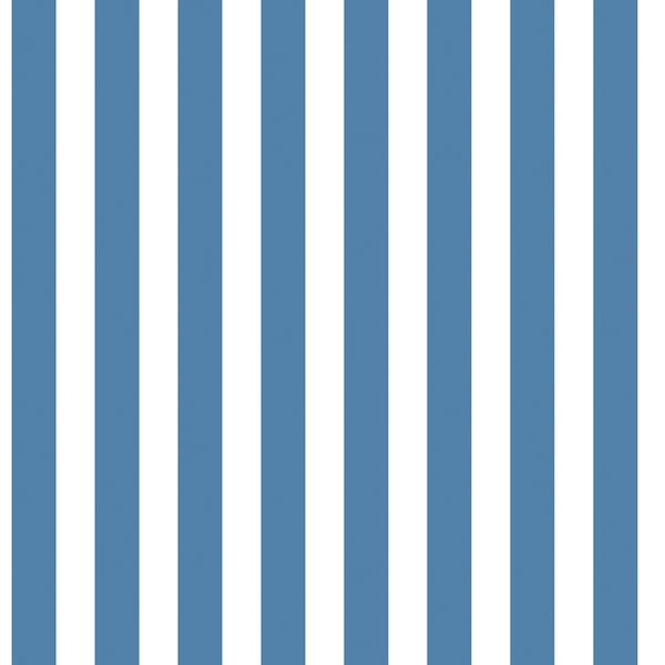 Galerie Wallcoverings Just 4 Kids 2 Medium Stripe Galerie Wallcoverings  Blue   - G56516
