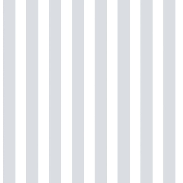 Galerie Wallcoverings Just 4 Kids 2 Medium Stripe Galerie Wallcoverings  Silver Grey   - G56517
