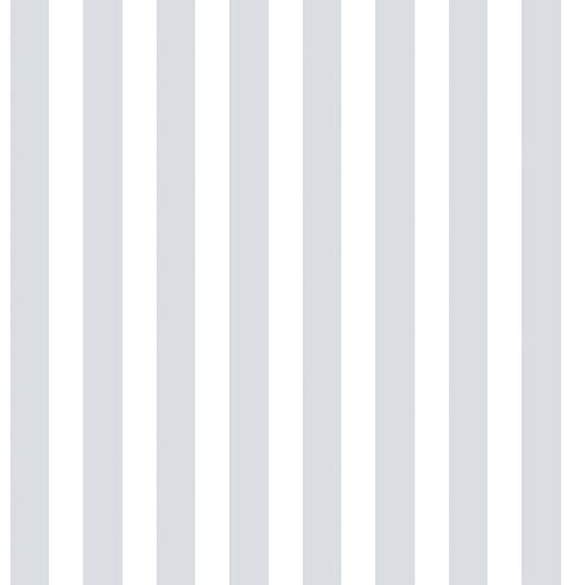 Galerie Wallcoverings Just 4 Kids 2 Medium Stripe Galerie Wallcoverings  Silver Grey   - G56517