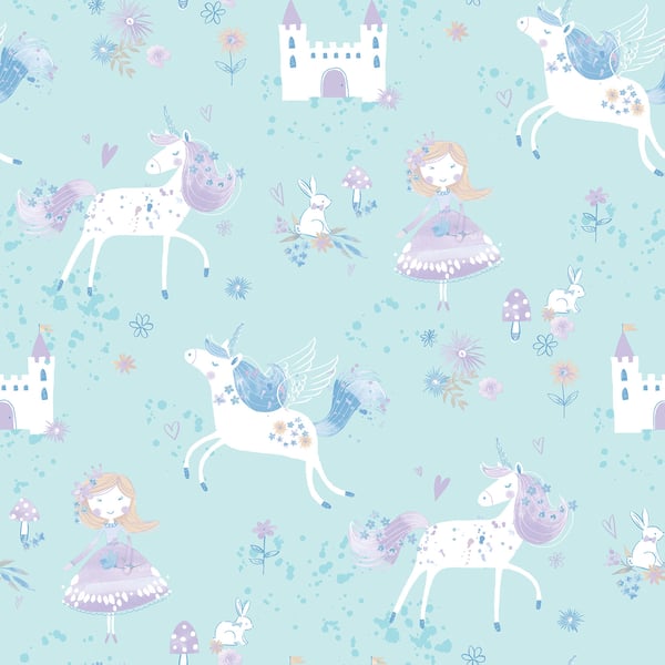 Galerie Wallcoverings Just 4 Kids 2 Unicorn Galerie Wallcoverings  Blue   - G56524