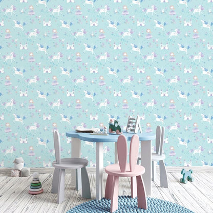 Galerie Wallcoverings Just 4 Kids 2 Unicorn Galerie Wallcoverings  Blue   - G56524