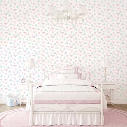 Galerie Wallcoverings Just 4 Kids 2 Birds and Leaves Galerie Wallcoverings  Pink   - G56539