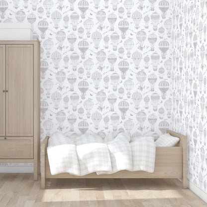 Galerie Wallcoverings Just 4 Kids 2 Hot Air Balloons Galerie Wallcoverings  Silver Grey   - G56542