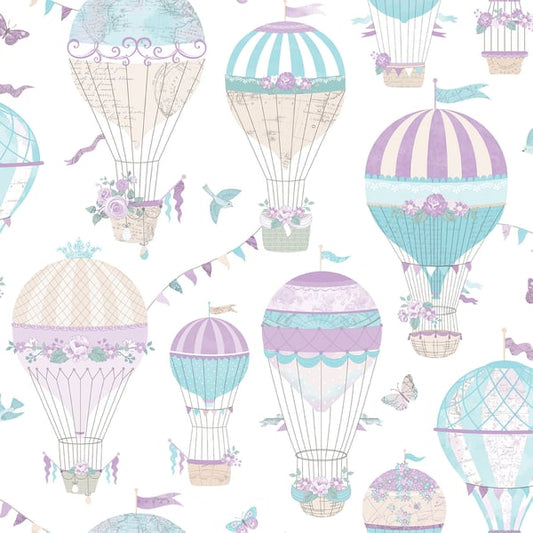 Galerie Wallcoverings Just 4 Kids 2 Hot Air Balloons Galerie Wallcoverings  Multi-coloured, Multi   - G56543