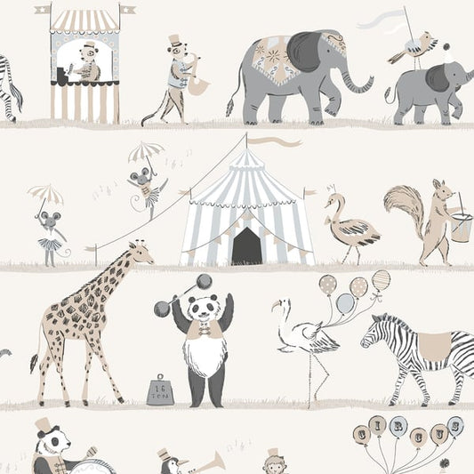 Galerie Wallcoverings Just 4 Kids 2 Circus Animals Galerie Wallcoverings  Beige   - G56547
