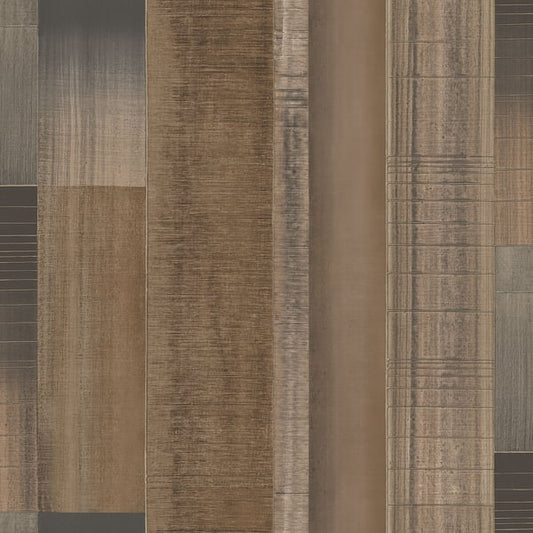 Galerie Wallcoverings Texstyle Agen Stripe Galerie Wallcoverings  Bronze, Brown   - G56572