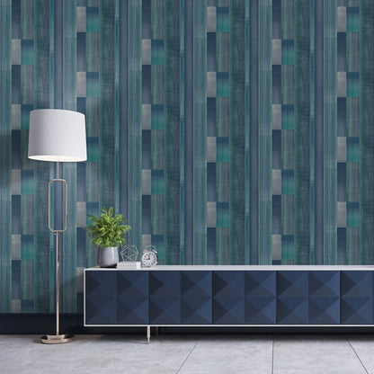 Galerie Wallcoverings Texstyle Agen Stripe Galerie Wallcoverings  Blue   - G56575