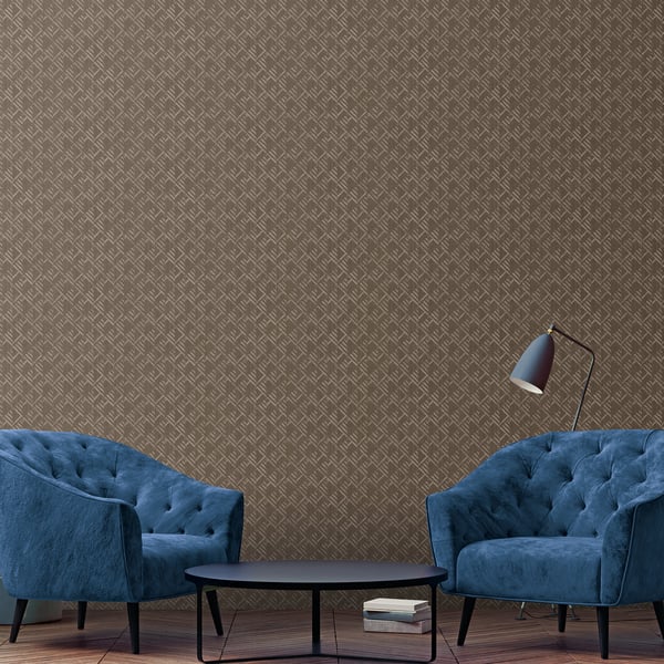 Galerie Wallcoverings Texstyle Block Flock Galerie Wallcoverings  Bronze, Brown   - G56579