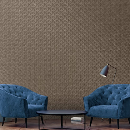 Galerie Wallcoverings Texstyle Block Flock Galerie Wallcoverings  Bronze, Brown   - G56579