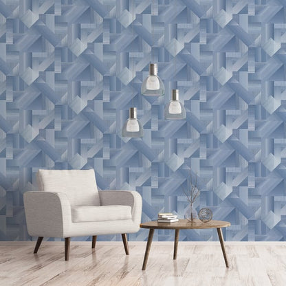 Galerie Wallcoverings Texstyle Shape Shifter Galerie Wallcoverings  Blue   - G56624