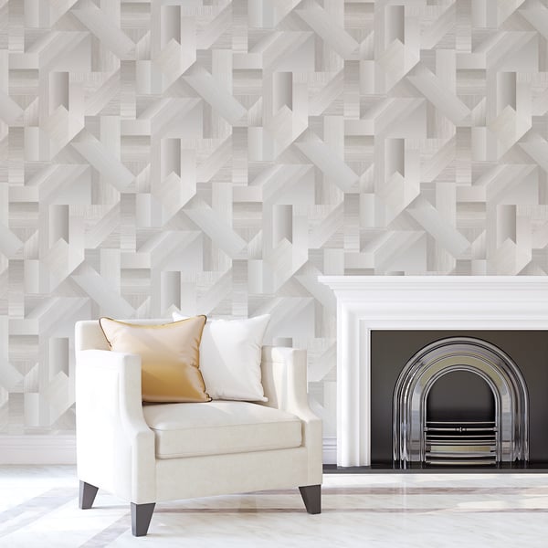 Galerie Wallcoverings Texstyle Shape Shifter Galerie Wallcoverings  Beige   - G56629