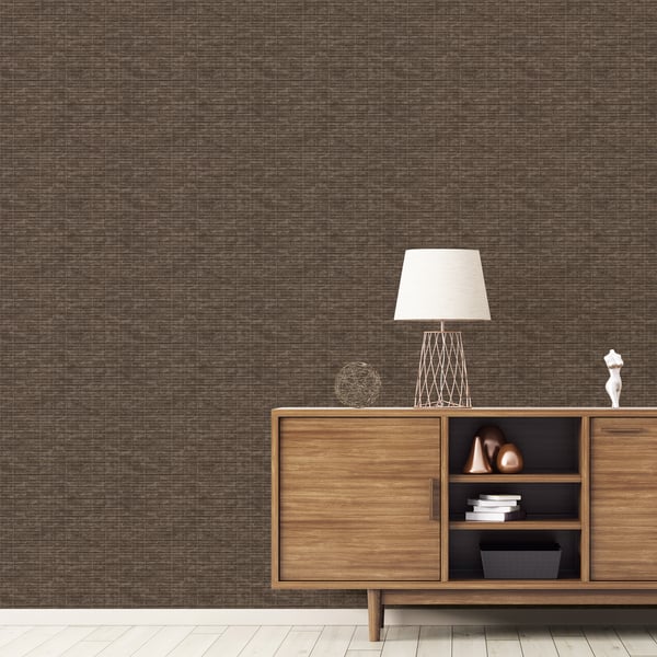 Galerie Wallcoverings Texstyle Woven Weave Texture Galerie Wallcoverings  Bronze, Brown   - G56633