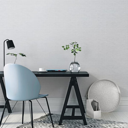 Galerie Wallcoverings Texstyle Woven Weave Texture Galerie Wallcoverings  Silver Grey   - G56635