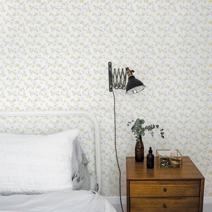 Galerie Wallcoverings Small Prints Delicate Floral Galerie Wallcoverings  Yellow   - G56650