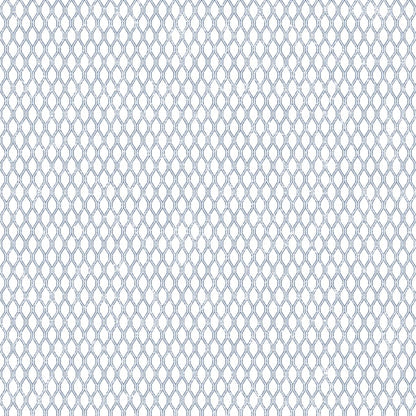 Light blue double-link lattice wallpaper with interlocking elongated oval links in a repeating pattern.