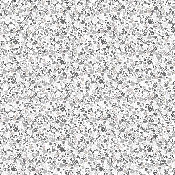 Galerie Wallcoverings Small Prints Mini Mod Floral Galerie Wallcoverings  Silver Grey   - G56667