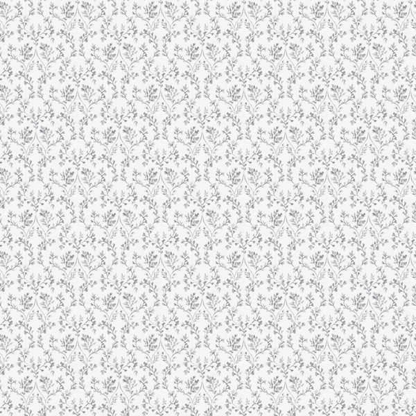 Galerie Wallcoverings Small Prints Ogee Floral Galerie Wallcoverings  Silver Grey   - G56678