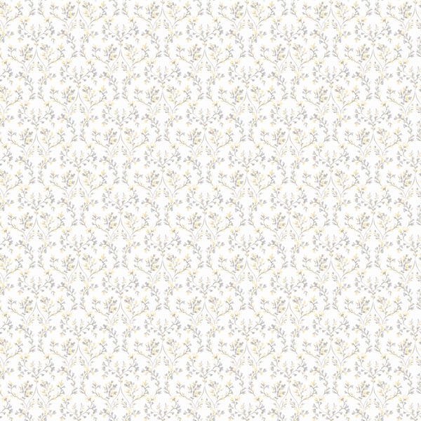 Galerie Wallcoverings Small Prints Ogee Floral Galerie Wallcoverings  Yellow   - G56681