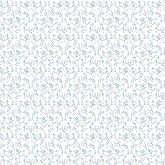 Galerie Wallcoverings Small Prints Ogee Floral Galerie Wallcoverings  Blue   - G56683