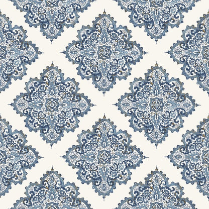 Galerie Wallcoverings Nordic Elements Hmong Tile Effect Galerie Wallcoverings  Blue   - G67368