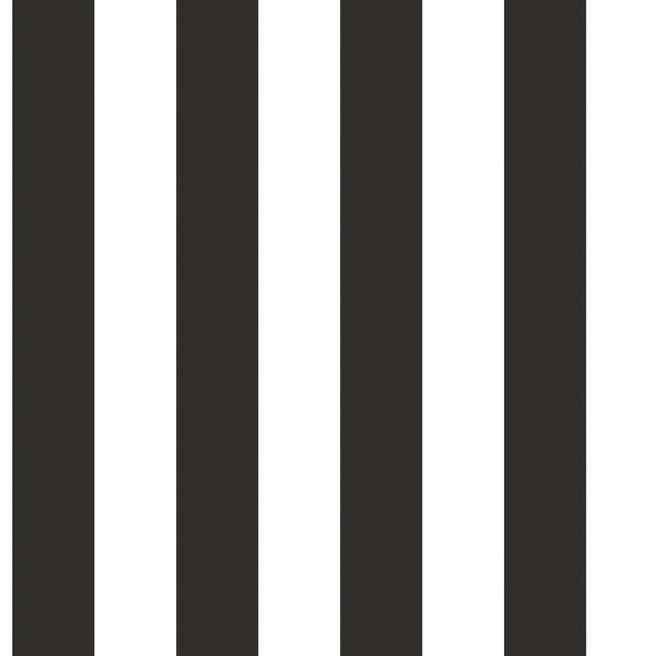 Galerie Wallcoverings Smart Stripes 3 Awning Stripe Galerie Wallcoverings  Black   - G67521