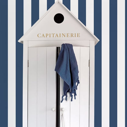 Galerie Wallcoverings Smart Stripes 3 Awning Stripe Galerie Wallcoverings  Blue   - G67523