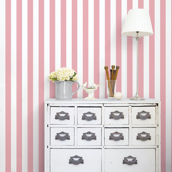 Galerie Wallcoverings Smart Stripes 3 Awning Stripe Galerie Wallcoverings  Pink   - G67524