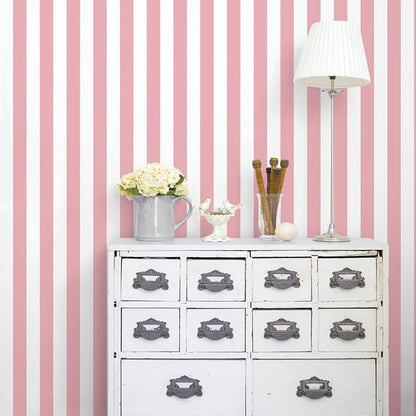 Galerie Wallcoverings Smart Stripes 3 Awning Stripe Galerie Wallcoverings  Pink   - G67524