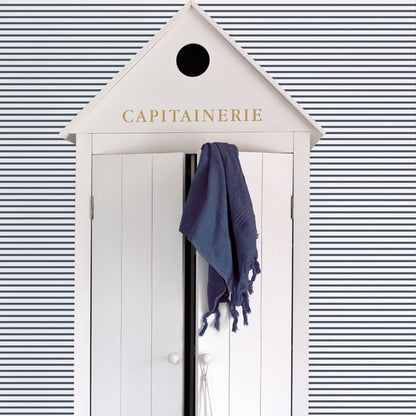 Galerie Wallcoverings Smart Stripes 3 Breton Stripe Galerie Wallcoverings  Blue   - G67535