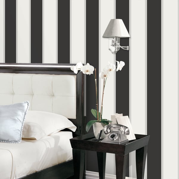 Galerie Wallcoverings Smart Stripes 3 Formal Stripe Galerie Wallcoverings  Black   - G67543