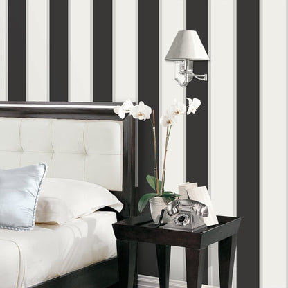 Galerie Wallcoverings Smart Stripes 3 Formal Stripe Galerie Wallcoverings  Black   - G67543