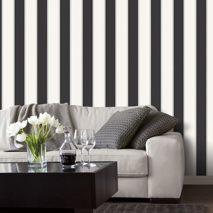 Galerie Wallcoverings Smart Stripes 3 Formal Stripe Galerie Wallcoverings  Black   - G67543