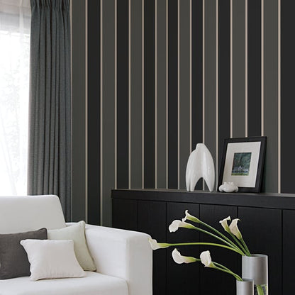 Galerie Wallcoverings Smart Stripes 3 Formal Stripe Galerie Wallcoverings  Bronze, Brown   - G67544