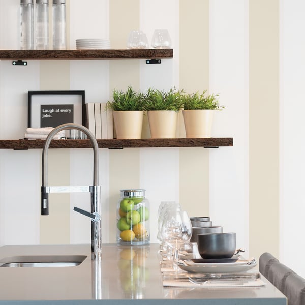 Galerie Wallcoverings Smart Stripes 3 Formal Stripe Galerie Wallcoverings  Cream   - G67547