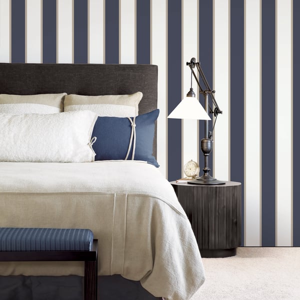 Galerie Wallcoverings Smart Stripes 3 Formal Stripe Galerie Wallcoverings  Blue   - G67550