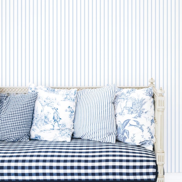 Galerie Wallcoverings Smart Stripes 3 Napkin Stripe Galerie Wallcoverings  Blue   - G67564