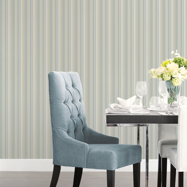 Galerie Wallcoverings Smart Stripes 3 Pinstripe Galerie Wallcoverings  Green   - G67567