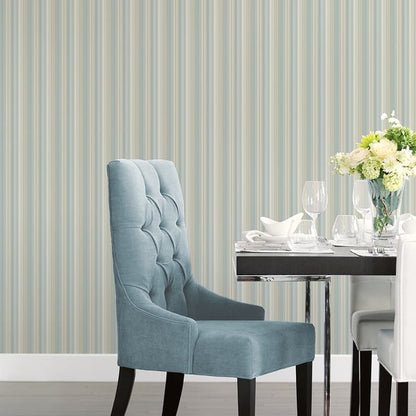 Galerie Wallcoverings Smart Stripes 3 Pinstripe Galerie Wallcoverings  Green   - G67567