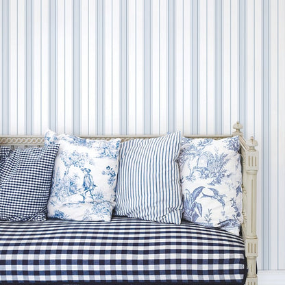 Galerie Wallcoverings Smart Stripes 3 Slim Stripe Galerie Wallcoverings  Blue   - G67574