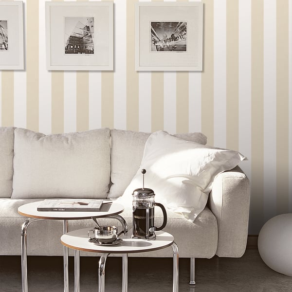 Galerie Wallcoverings Smart Stripes 3 Surface Stripe Galerie Wallcoverings  Beige   - G67579