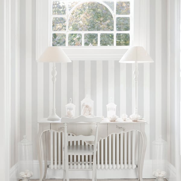 Galerie Wallcoverings Smart Stripes 3 Surface Stripe Galerie Wallcoverings  Silver Grey   - G67581