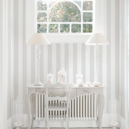 Galerie Wallcoverings Smart Stripes 3 Surface Stripe Galerie Wallcoverings  Silver Grey   - G67581