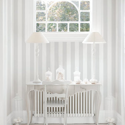 Galerie Wallcoverings Smart Stripes 3 Surface Stripe Galerie Wallcoverings  Silver Grey   - G67581