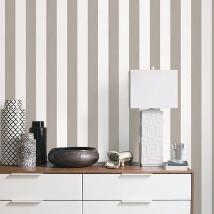 Galerie Wallcoverings Smart Stripes 3 Surface Stripe Galerie Wallcoverings  Silver Grey   - G67586