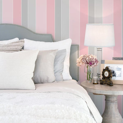Galerie Wallcoverings Smart Stripes 3 Wide Stripe Galerie Wallcoverings  Pink   - G67597