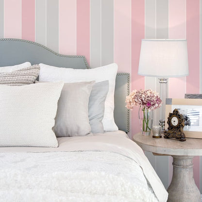 Galerie Wallcoverings Smart Stripes 3 Wide Stripe Galerie Wallcoverings  Pink   - G67597