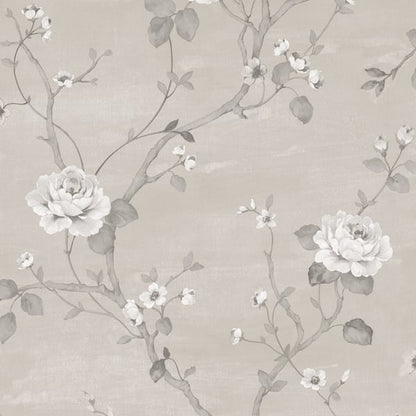 Galerie Wallcoverings Palazzo Floral Vine Galerie Wallcoverings  Silver Grey   - G67603